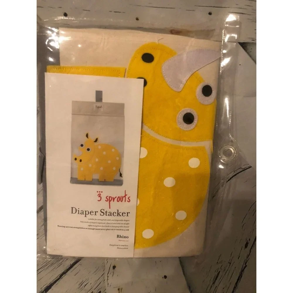 3 spouts diaper caddy yellow rhino